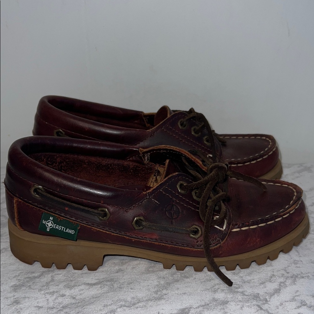 Eastland Dark Brown Leather Women's Moccasins - Picture 2 of 8